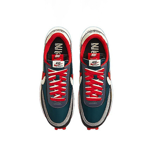 Nike (Nike) Sacai x Vaporwaffle Tres partes Deconstrucción Sports y zapatos casuales para hombres y mujeres DJ4877-300 Negro, azul y rojo 36
