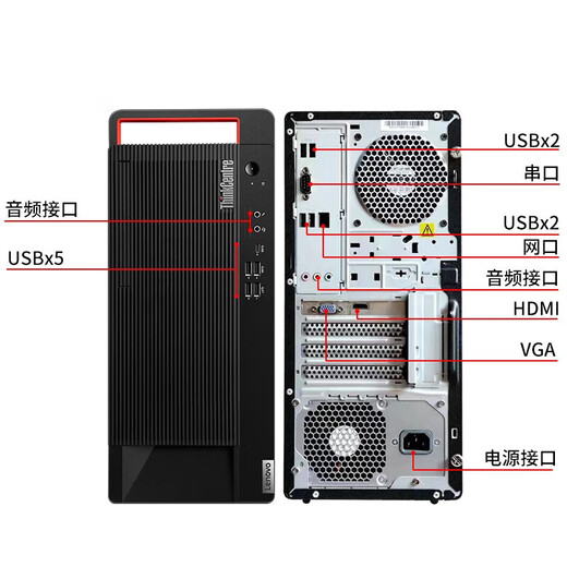 联想（Lenovo）开天M90h G1t 国产信创商用办公DeepSeek部署台式电脑服务器小主机按需定制支持Win7 海光3350 麒麟V10桌面正式版三年 32G丨512G固态+2T丨4G独显