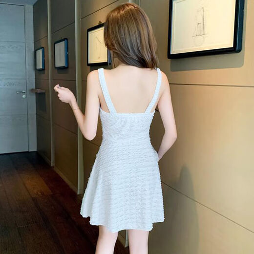 南啵丸夜场收腰遮肚子显瘦性感吊带修身连衣裙夜店女装足浴技师工作服潮 粉色 L