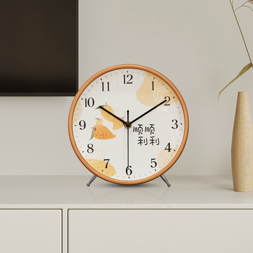 The Story of Time Desktop Desktop Clock Living Room Home Fashion Sitting Clock Simple Modern Desk Clock Ornament Stand and Hang Dual-Use 2823-Shunshunli Suitable and Hanging Dual-Use