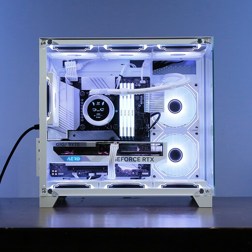 Gigabyte i5 14600KF/RTX5070Ti/5060TI Snow Eagle Ice Falcon water-cooled pure white sea view room network game live broadcast AI design rendering desktop home computer host 2 i5 14600KF丨RTX5060
