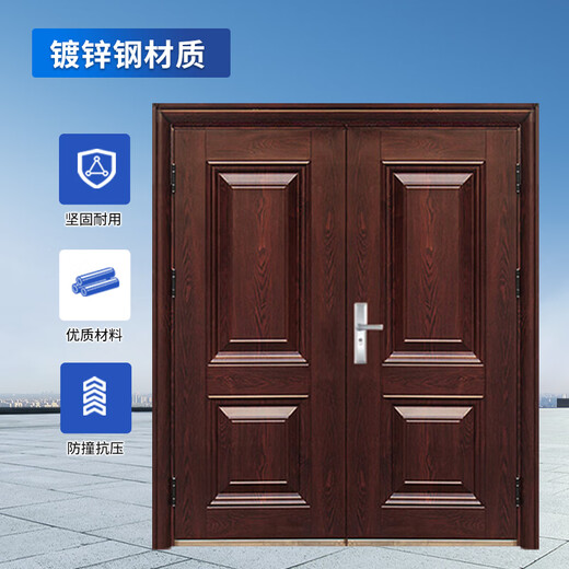 启功双开防盗门家用庭院民房入户门双开防盗门QG-FDM4300