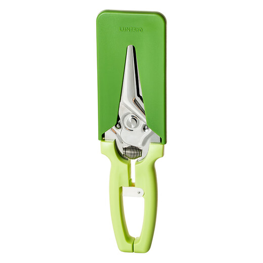 LUNTAYO厨房剪刀多功能不锈钢锋利鱼鸭鹅食物剪自动磨刃食品级家用鸡骨剪 庭芜梅绿（磁吸收纳自动磨刃）