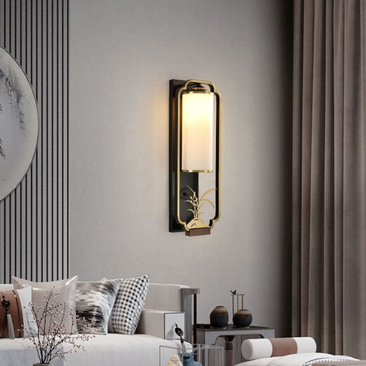 Yaotian New Chinese Style Plum Orchid, Bamboo and Chrysanthemum Wall Lamp Chinese Style Living Room TV Background Wall Lamp Corridor Aisle Bedside Lamp Plum Blossom Large Size