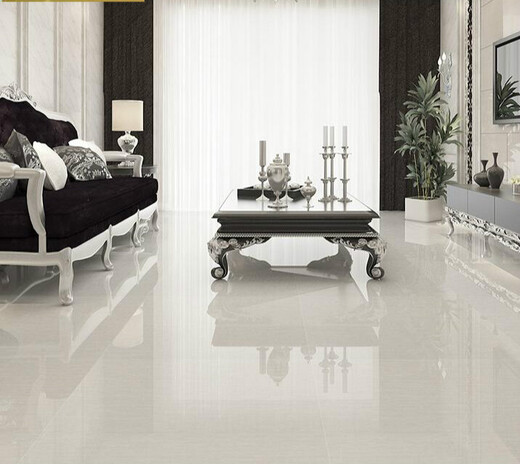 Qiaobole ceramic tiles floor tiles 800X800 living room floor tiles vitrified tiles 600X600 anti-slip wear-resistant engineering polishing white Pilates