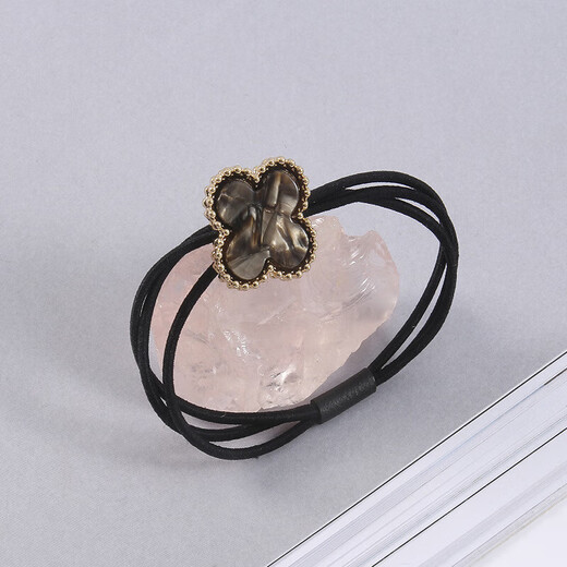 Xiang Wan Hair Rope Women's 5-piece Four-leaf Clover Hair Rope Simple High-Elastic Hair Rope Rubber Band Non-Stretching Hair Rope Birthday Gift for Girls