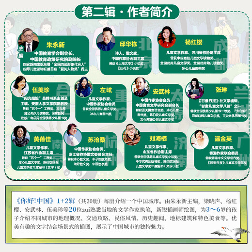 Hello China Volume 2 (10 volumes in total) Beijing Hangzhou Chongqing Urban Humanities Chinese Culture Encyclopedia General Knowledge Children's Picture Book 3-6-8 Years Old Geography Encyclopedia Beijing Guangzhou Chengdu Chongqing Hangzhou Treasure China Enlightenment Treasure Hunt Kiss Science Book Hello China Volume 1+2 (20 volumes in total)