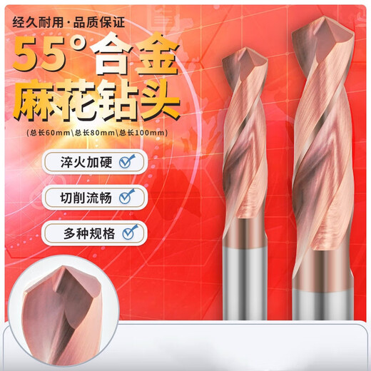 Beforte Alloy Drill Bit Coated Hardened Solid Alloy Drill Tungsten Steel Directly Quenched Steel Drill 14