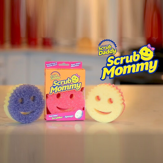 Likuai Smiley Classic Dad Magic Cleaning Wipe Kitchen Powerful Decontamination Wipe Sponge Dishwashing Wipe Imported from the United States Pink Smiley Double Sided