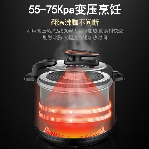 CHIGO Electric Pressure Cooker High Pressure Cooker Household Rice Cooker Large Capacity Intelligent Reservation Multifunctional Soup Rice Cooker One Pot Double Bile Steam Up and Down Boil Open the Lid to Collect the Juice 5L Non-stick Aluminum Bile (14 Functions 24H Reservation Easily Relieve Pressure) Make Soup Fragrant and Roast Stewed Meat