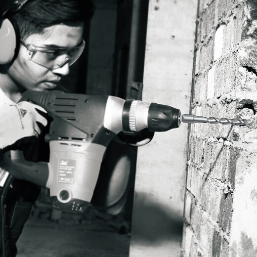 Fang Dawang drill bit extended impact electric hammer drill bit concrete two pit groove round handle four pit square handle through wall square head alloy drill bit square handle 6x140mm