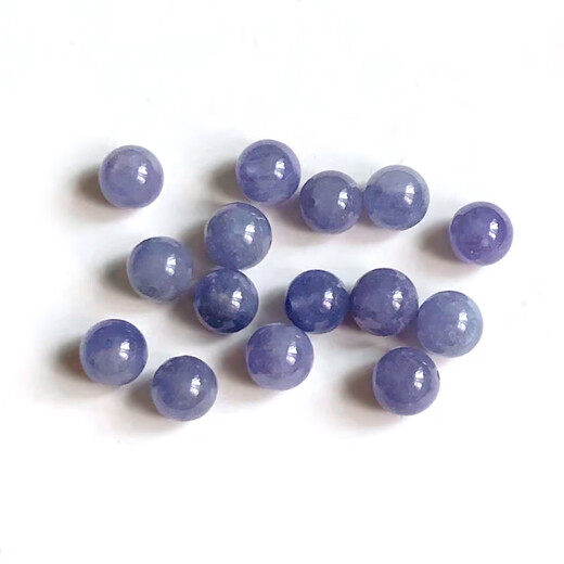 DRJEFUN natural tanzanite single bead, tanzanite loose bead, fashionable women's crystal bracelet diy round bead spacer bead accessories, selected 6mm one