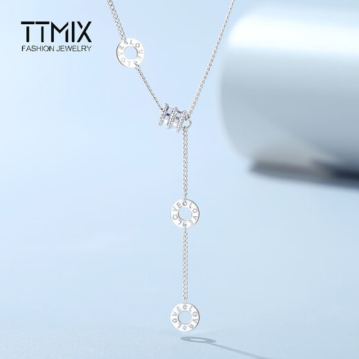 TTMIX small waist platinum pendant platinum necklace chain platinum pt950 necklace women's platinum necklace 6.76g total length about 44cm