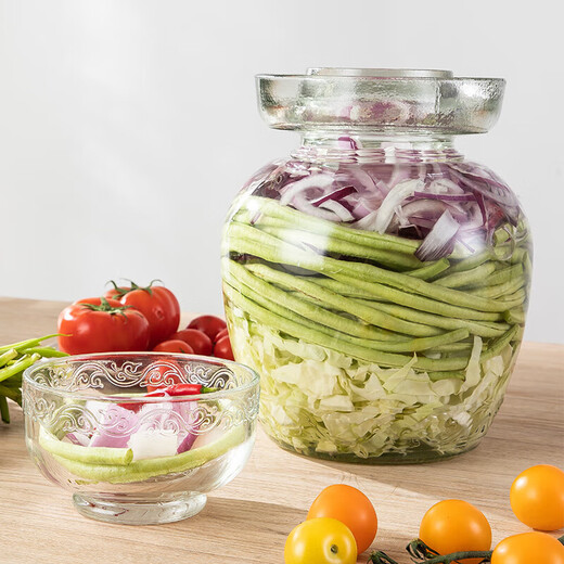 Maxcook glass pickle jar thickened glass bottle sealed jar wine bottle pickled laba garlic 5Jin Jin equals 0.5kg packed MCX975