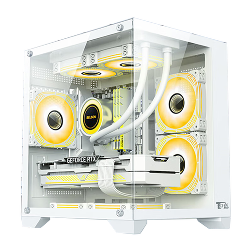 ASUS i5 12400F/13400F/14600KF/RTX3050 game no graphics card barebone pure white desktop computer host/DIY assembly machine ASUS family bucket 4.14600KF/no graphics card/16G/1T solid state