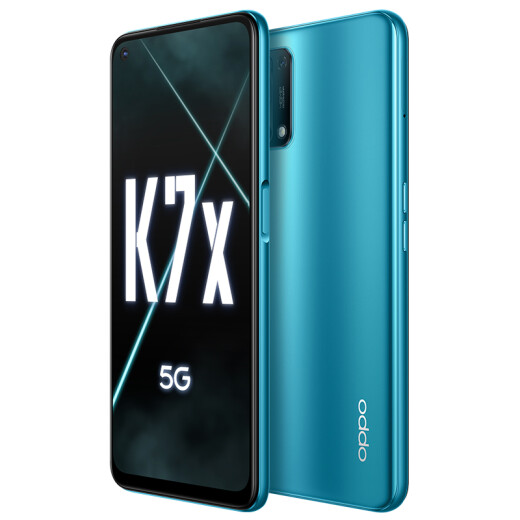 OPPOK7x6+128GB Blue Shadow 48MP Quad Camera 5000mAh Long Battery 90Hz Gaming Screen 30W Flash Charging Smart 5G Mobile Phone