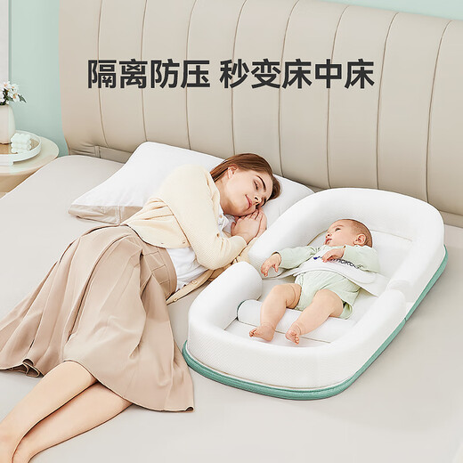 ABCMOKOO baby anti-vomiting slope pad anti-overflow milk choking pillow newborn bed mid-bed breastfeeding artifact BB nursing pillow Leto PROMAX model + sunshade mosquito net