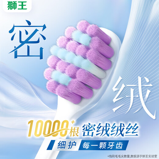 Lion Fine Tooth Cleaning Toothbrush, 2 Thousand-Bristles Soft Bristles, Fine-Bristled Interdental Brush, Cleaning Toothbrush for Adults