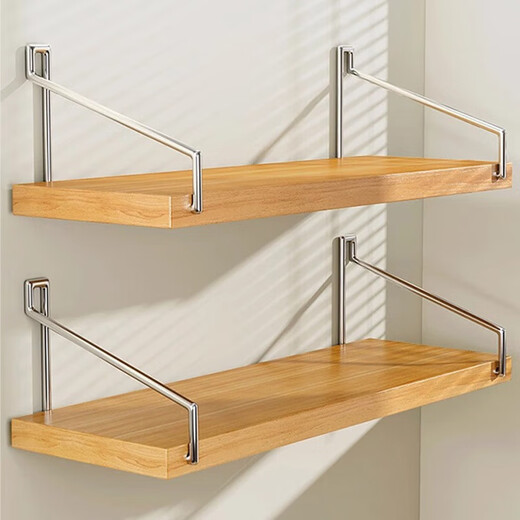 No-hole punch-free wall storage rack, bedside wall-mounted bookshelf, router storage shelf, wall-mounted nail-free storage board, white 60*20 (with sticky hooks/non-marking nails)