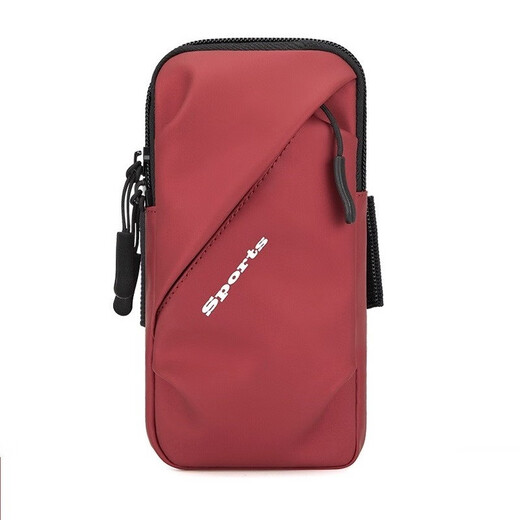 Jiucan Sports Arm Bag 2022 New Stripe Running Wrist Bag Mobile Phone Arm Strap Outdoor Cycling Training Fitness Marathon Waist Bag Arm Bag Sport-Burgundy Unisex