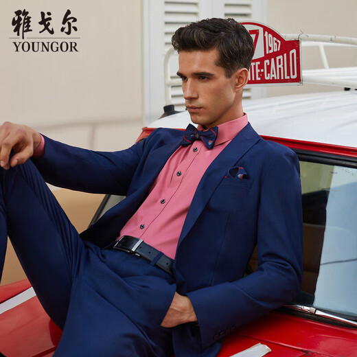 Youngor suit men's spring young men's casual formal suit GOTX270202HCY top blue 185/100A