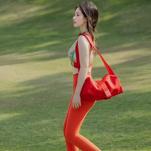 Double Show Colorful Yoga Suit, Beautiful and High-end 2025 New Bright Color Vest Professional Pilates Fitness Wear for Women Summer Hermès Orange Suit A Style S(85-100)