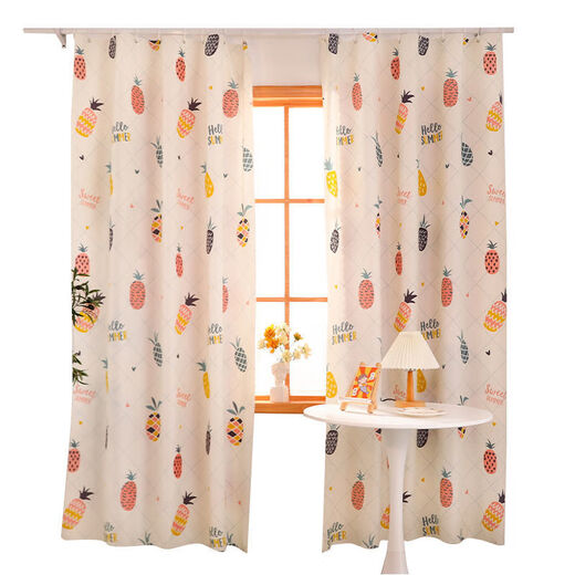 Murannuoer curtains can be installed without drilling for rental room partitions, simple bedroom blackout cloth, living room small windows, new orange hanging ring style, ring buckle + tie rope, width 1.0*height 2.25 meters per piece
