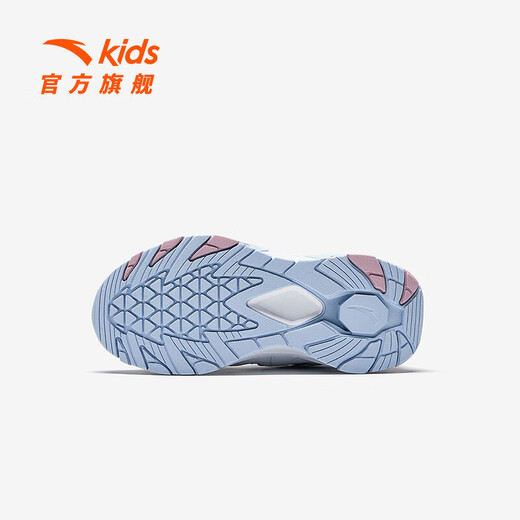 ANTA Children's Cotton Shoes Girls' Shoes 2024 Winter Plus Velvet Warm Knob Button Leather Top 4.0 Snow Cotton Boots Black/Anta White/Gray Purple-3 28