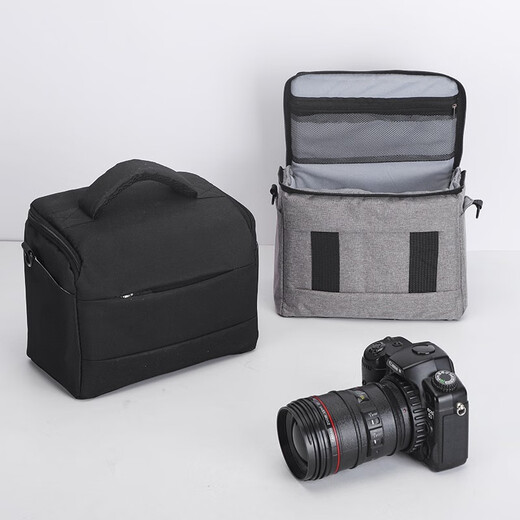 Zhenfenghe Professionelle SLR-Kameratasche Schulter geeignet für Canon, Nikon und Sony spiegellose Fotografietasche Aufbewahrungstasche Fuji Rucksack schwarz groß + Regenschutz