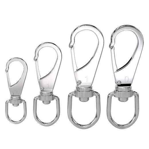 Tianzhuo Hardware universal hook 304 stainless steel rotating ring hook spring buckle dog buckle key chain chain buckle carabiner dog chain connection M6 2#