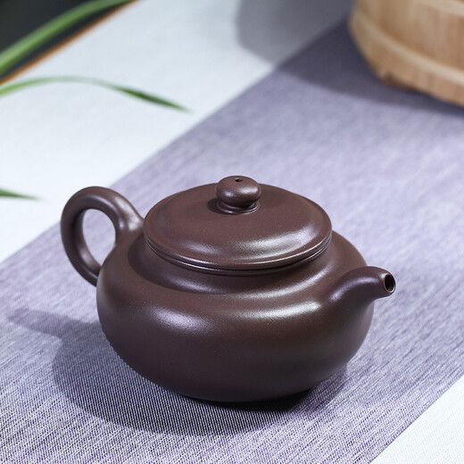 Hidden Pot World Yixing Purple Clay Pot Purely Handmade Teapot Single Pot Purple Clay Tea Set Deep Well Purple Clay Antique Pot