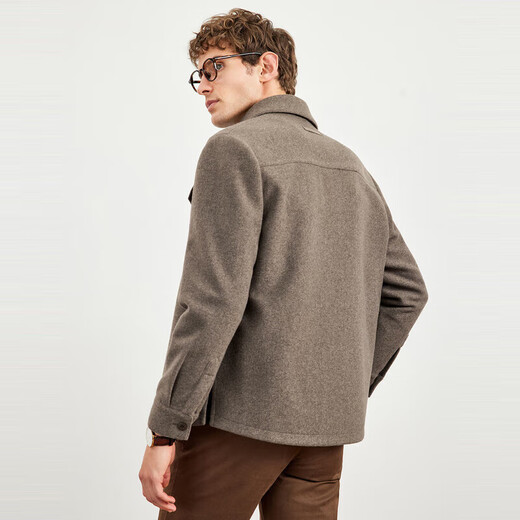 Septwolves Wool Jacket Men's Thick Wool Warm and Wide Business Casual Lapel Jacket