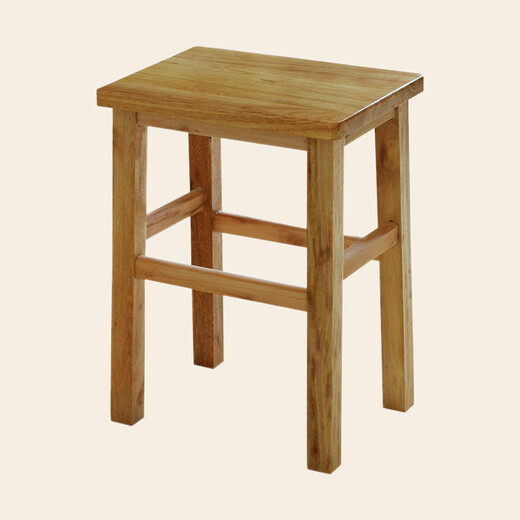 Yanyang Tabouret carré en bois massif environ pratique en bois - Tabouret carré - Table à manger de restaurant - Tabouret en bois d'école - Chaise haute pour adulte - Hauteur d'assise 25 - Tabouret rectangulaire - Style tenon et mortaise - Livré entièrement avec tapis antidérapant