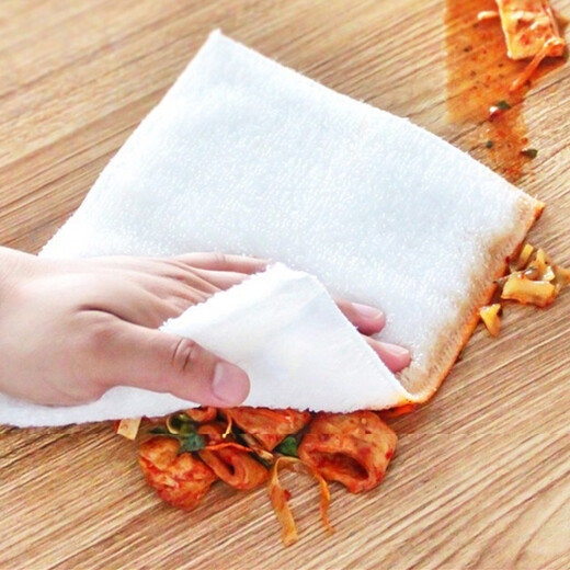 Enward 18*23 cm double-layer thickened fine bamboo fiber dish towels, lint-free, kitchen cleaning and durable rags, dish towels, random colors, 20 dish towels