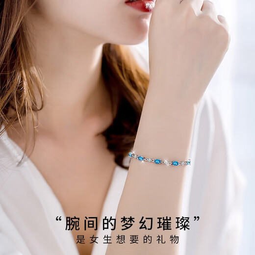 GRAMDA Eternal Heart Pure Silver Necklace Women's Clavicle Chain Mom Pendant Fashion Jewelry Wife's Birthday Gift for Girlfriend Pure Silver Necklace 925 Silver Bracelet Rose Gift Box