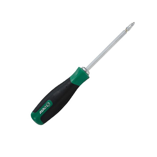 Shida T series dual-purpose screwdriver flat cross double-headed screwdriver S2 alloy steel hard plum blossom flat-blade screwdriver 66204 double-headed #2&6mm shaft length 100mm