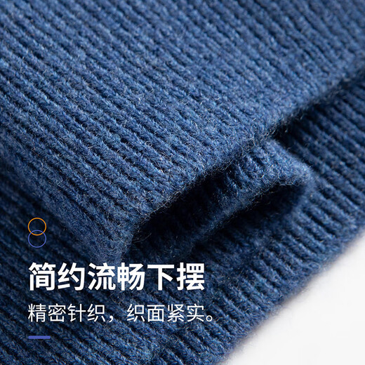 Shanshan 100% sheep wool cardigan men's autumn and winter business casual round neck skin-friendly thickened warm sweater base layer