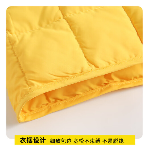 Babudou children's vest baby autumn and winter cotton top boys outer vest girls cute children inner wear winter clothes navy 100