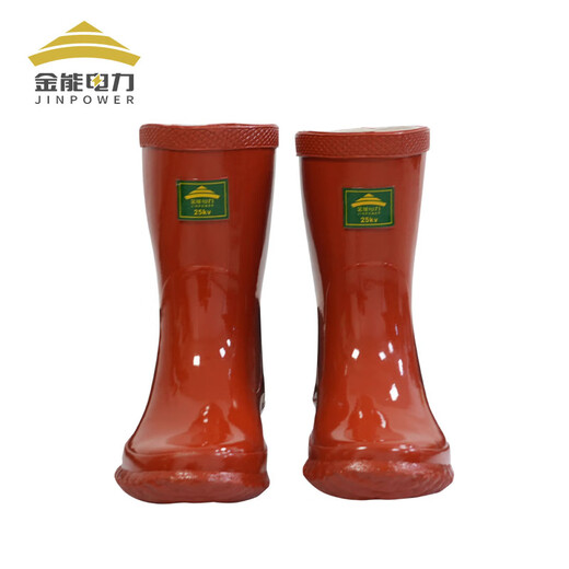 金能电力 高压绝缘靴防触电橡胶靴 电工防护绝缘鞋25kv中筒电工鞋 41码