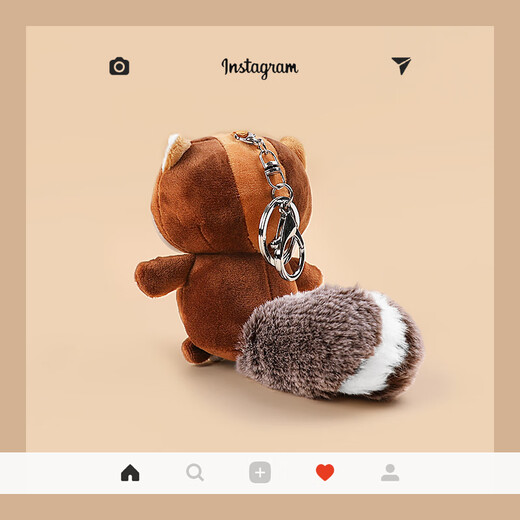 Cute little squirrel plush pendant keychain versatile school bag bag pendant creative jewelry doll ins female couple gift birthday gift gray