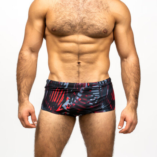 TADDLEE men's small boxer swimming trunks men's mid-waist large size swimming trunks swimsuit adult swimming shorts men's hot spring pants XF12XL [155-190cm77.5-85kg]