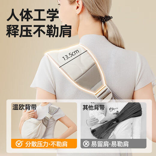 
Wen Ou holds the baby with both hands, baby strap, baby carrying the baby before going out, baby is hugging the baby with a baby, Monet gray - breathable and elastic and adjustable
