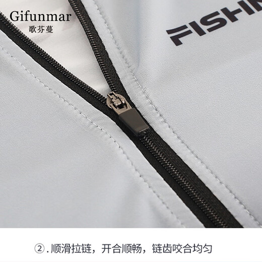 GILFUNMAR Ice Silk Fishing Suit Men's Summer Breathable Outdoor Fishing Sun Protection Mosquito Clothes Sea Fishing and Fishing Clothing Gray Top with Black Pants L (Suitable for 120-140 Jin Jin equals 0.5 kg)