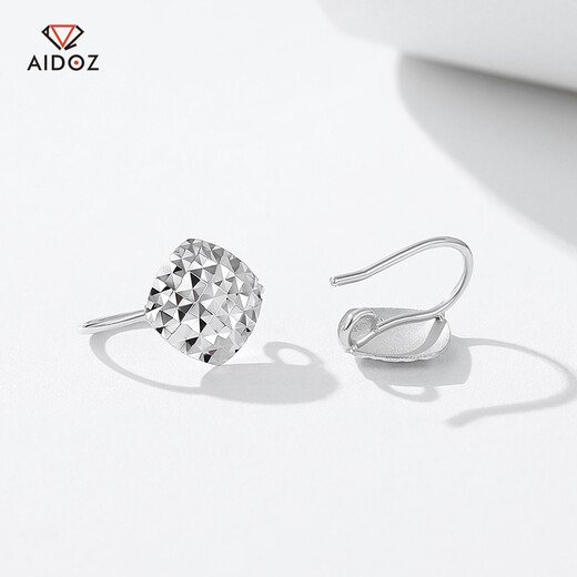 Aido Diamond PT950 platinum earrings for women, platinum shiny laser car flower ear hooks, fashionable and versatile earrings, small version, weighing 1.3-1.5 grams