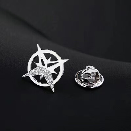 Maimed Brooch Six-Pointed Star Two-pack Men's Suit Small Lapel Pin Shirt Collar Button Badge Button Accessories Gift for Boyfriend Six-Pointed Star Brooch Silver Two-pack