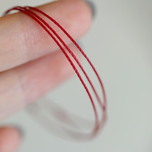 Holy glass 14K gold good luck extremely thin natal red K gold red rope exquisite good meaning transfer bracelet adjustable stacking 15.5cm