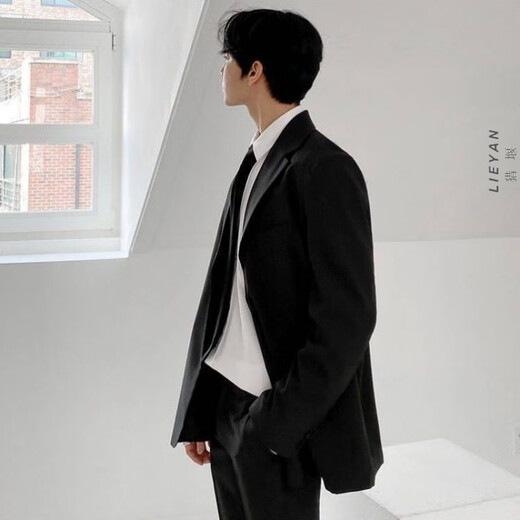 Lieyan suit complete set for male teenagers, high school students, college students, male graduation defense formal casual interview suits, summer suit + white shirt + tie + trousers 4-piece set XL 115~130Jin Jin equals 0.5 kg