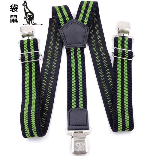 Känguru 4 cm Super breites Outdoor -Sportgurt drei Clips Hosenträger 3 Clips Schwangere Frauen Breite elastische elastische Hose schwarz 100 cm