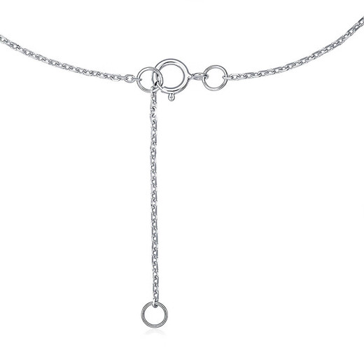 Xie Ruilin (TSL) Infinity Series 18K Gold Diamond Necklace Women's Yellow White Gold Diamond Set Necklace 63231 (about 8 minutes, 14 diamonds)