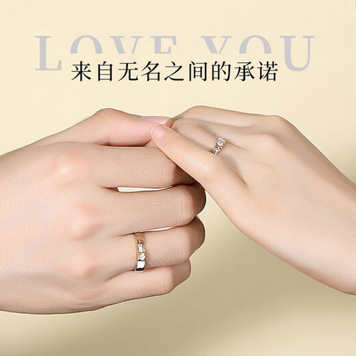 MZMZPT950 platinum ring for a couple, platinum wedding ring, Chinese Valentine's Day gift for girlfriend, light luxury model - eternal love ring - free engraving, exquisite gift box